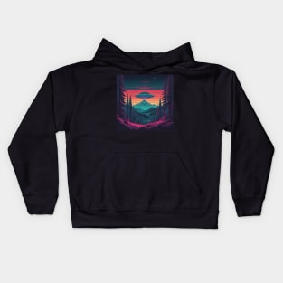 UFO Chronicles Podcast - UFO Glitch Artwork V4 Kids Hoodie